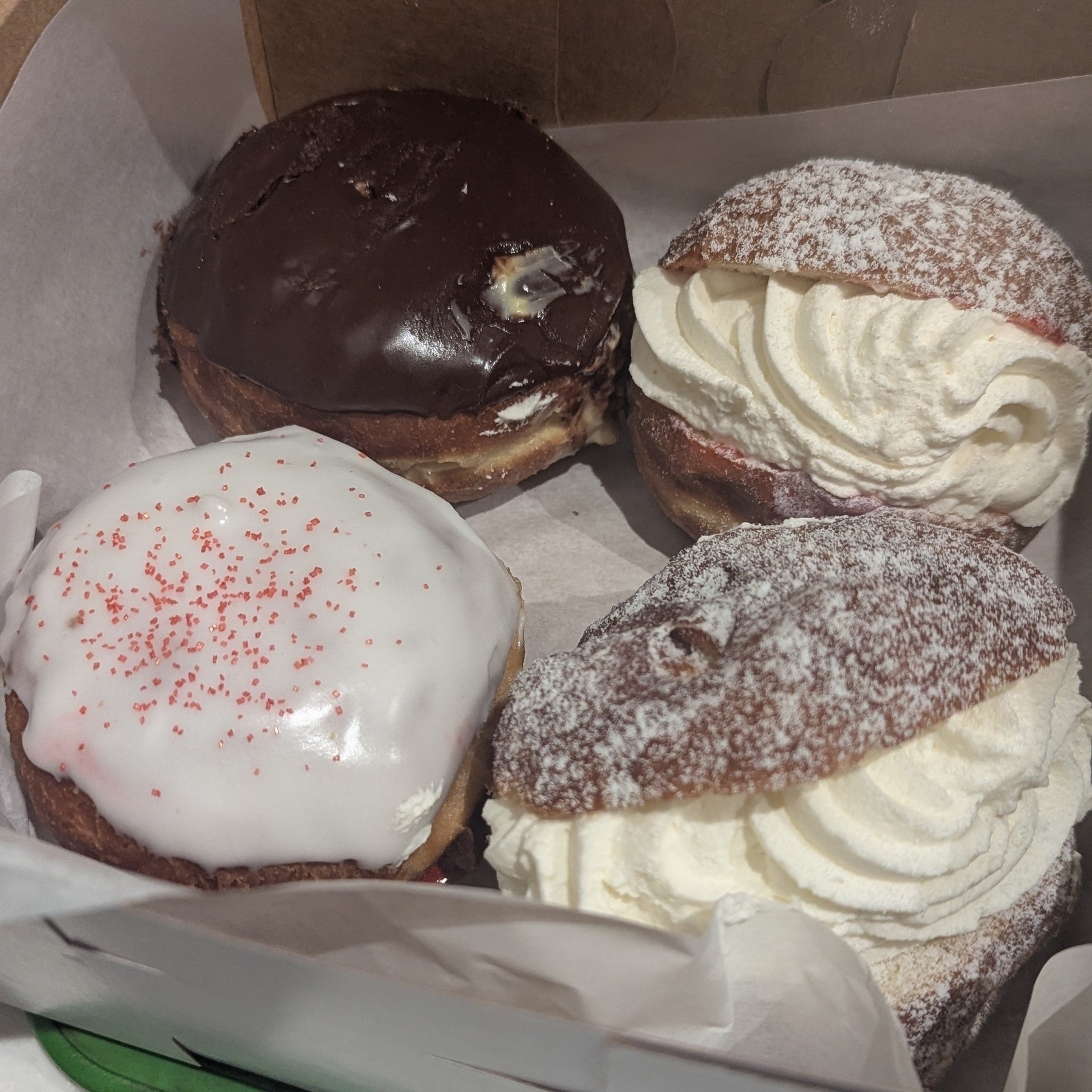 Four delicious paczkis